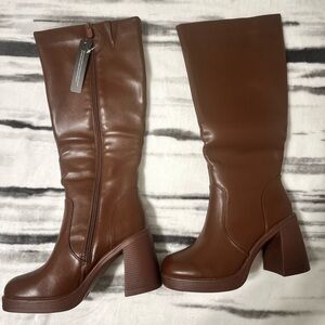 Brown Heeled Boots